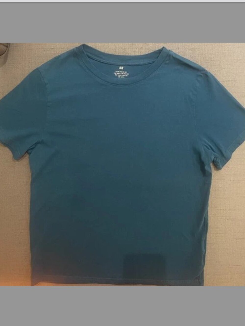 H&M Big Boys 100% Cotton Crewneck T-Shirt - Blue - Size 20 Youth